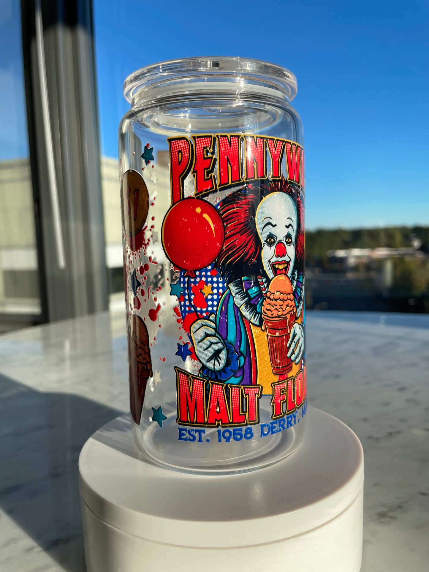 Clown Malt Floats GLASS CUP