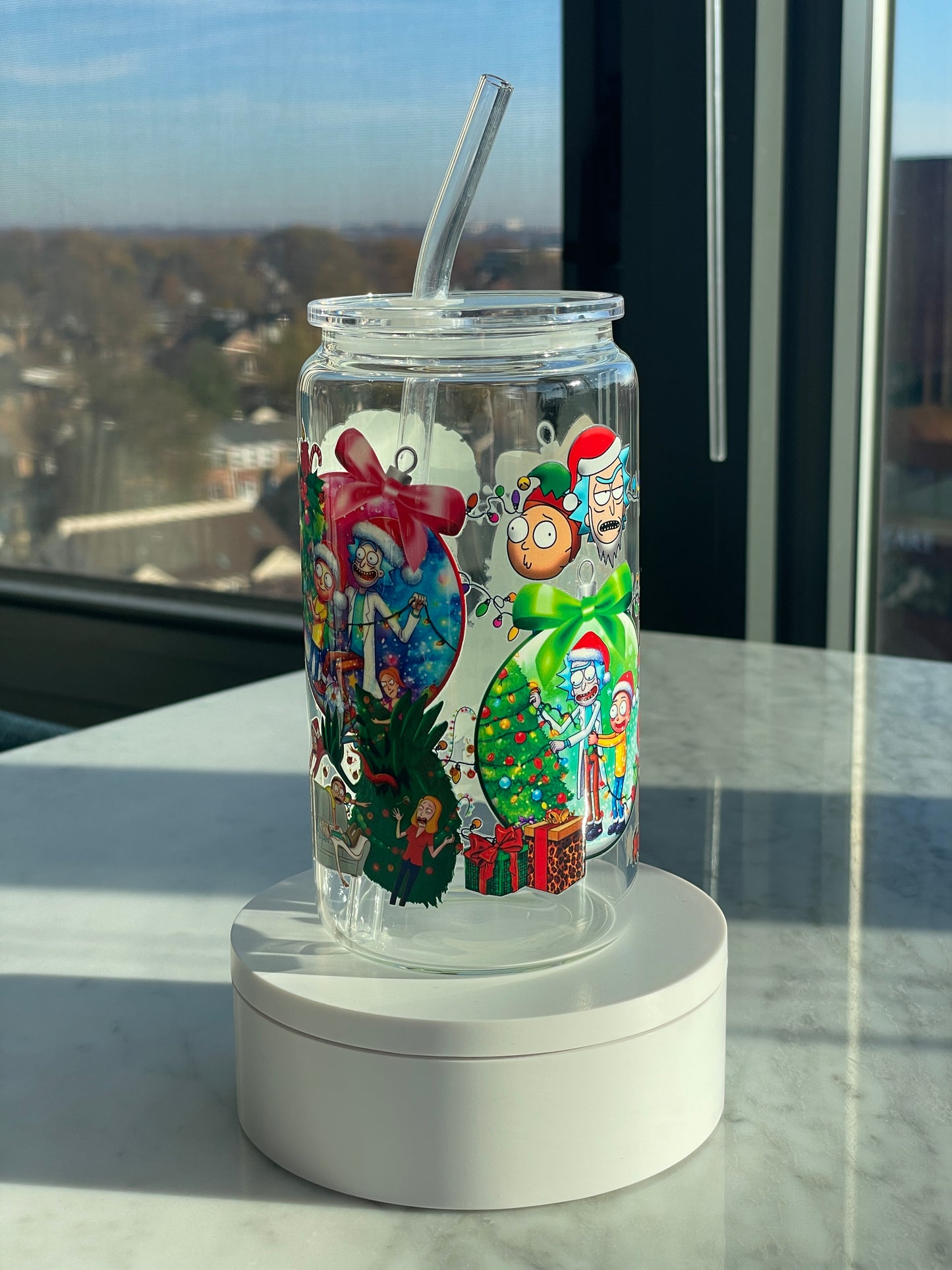 Crazy Christmas GLASS CUP