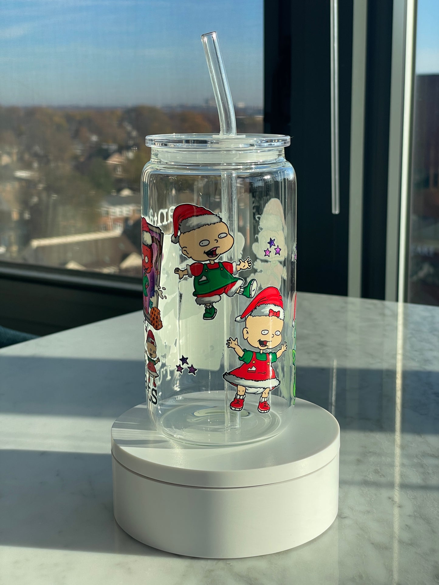 Santas's Rugrats GLASS CUP