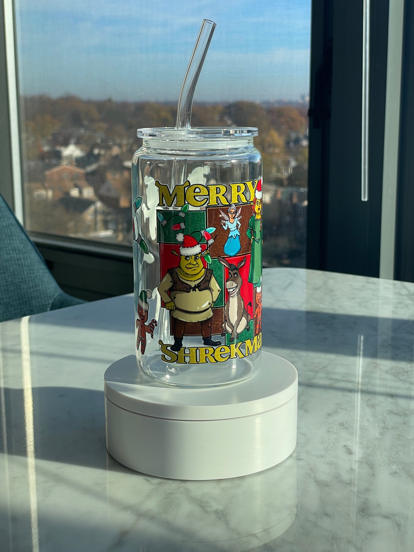 Merry Shrekmas GLASS CUP