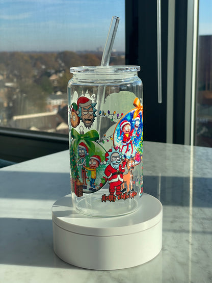 Crazy Christmas GLASS CUP