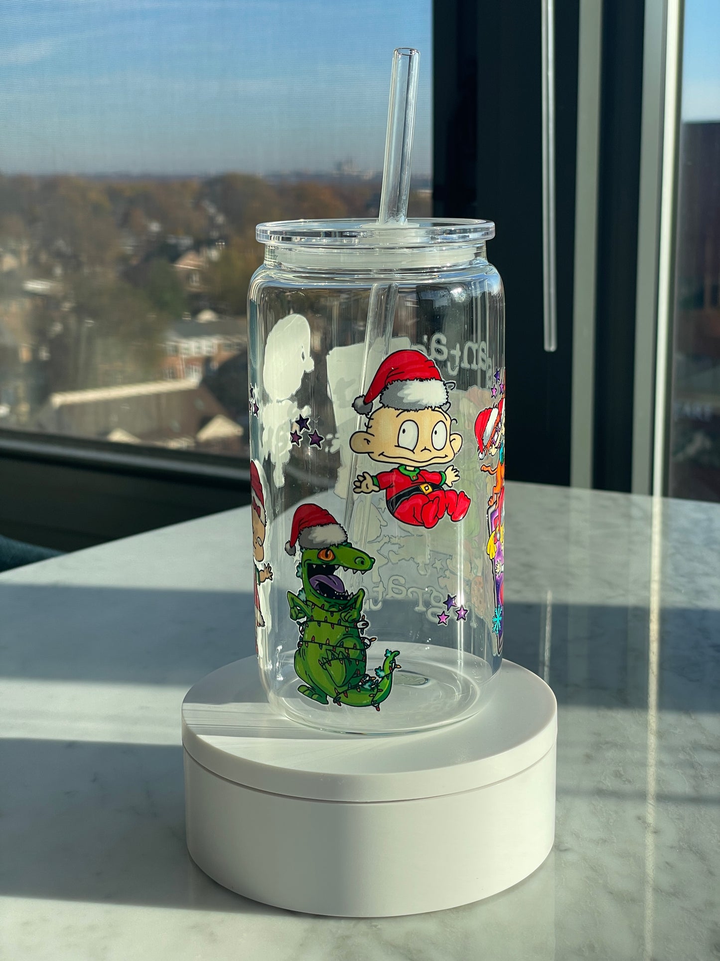 Santas's Rugrats GLASS CUP