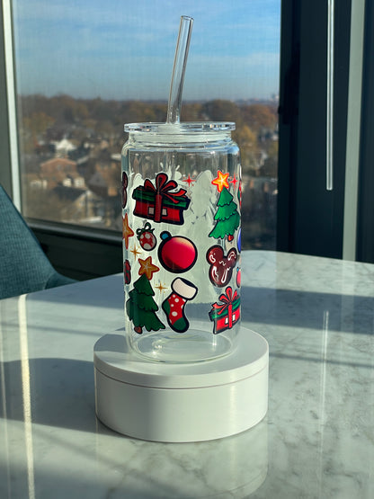 A goofy XMAS GLASS CUP