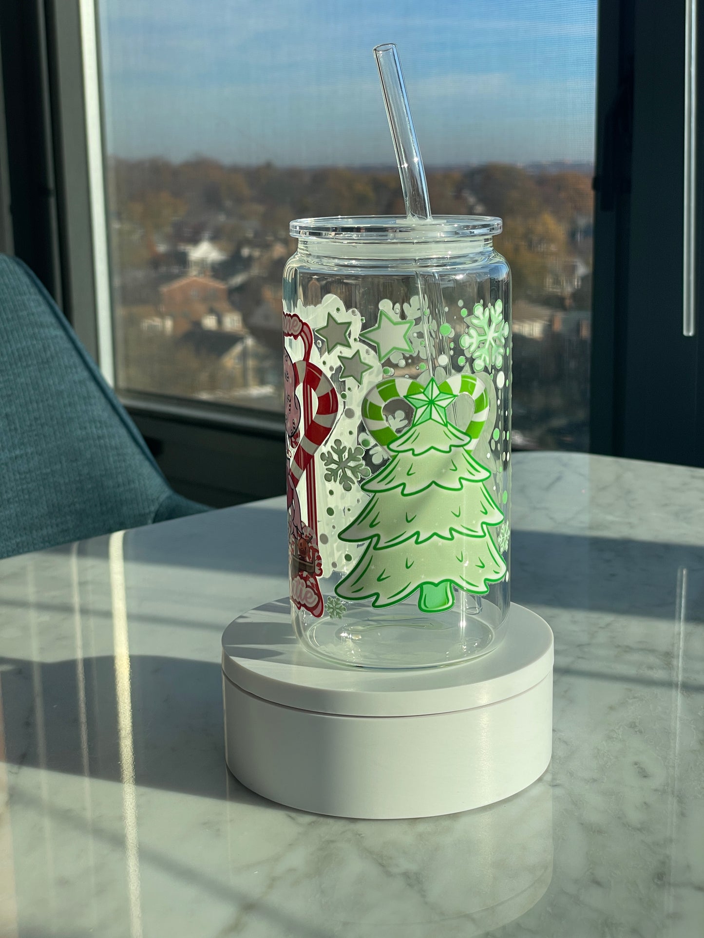 Candy Cane Cutie GLASS CUP