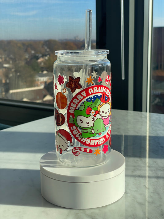 Kawaii Grinchys GLASS CUP